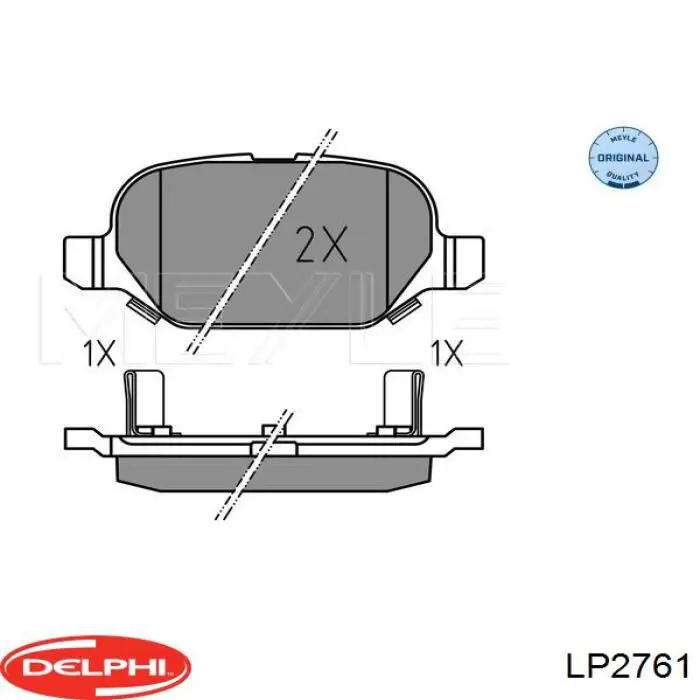 Купити LP2761 Delphi Задні колодки