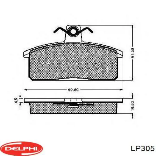 Тормозні колодки Delphi LP305