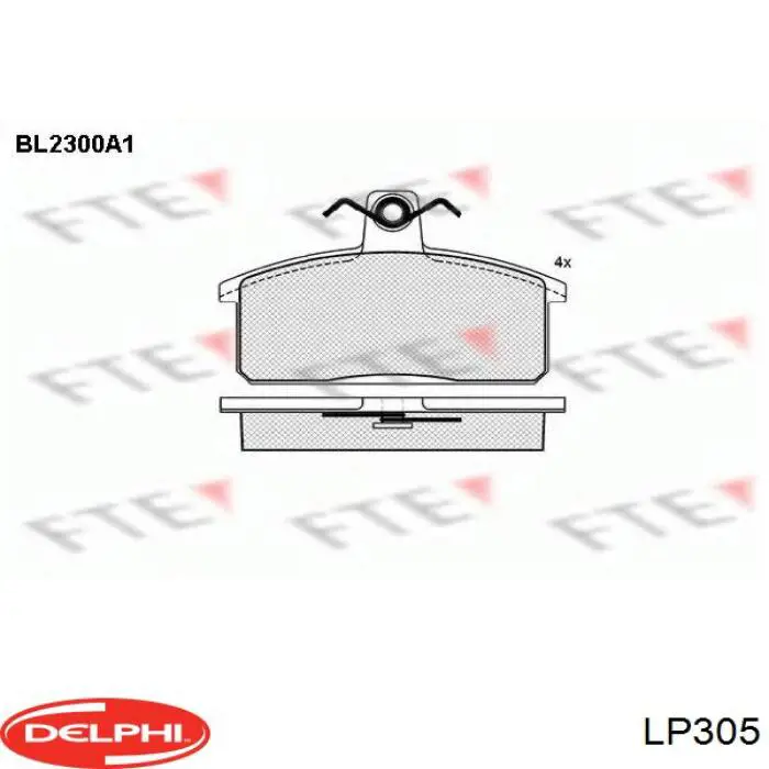 Гальмівні колодки Delphi LP305 ціна, від 12.22 USD