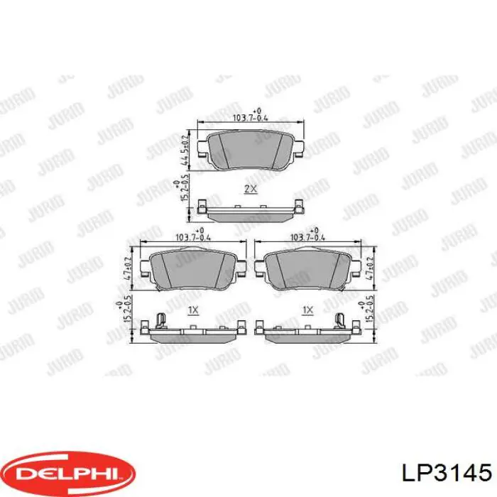 Купити LP3145 Delphi Задні колодки