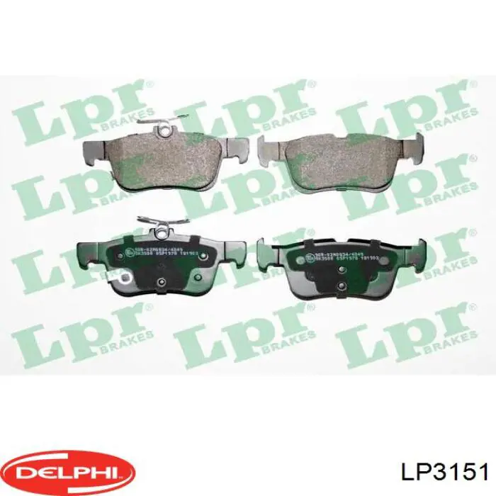 Задні гальмівні колодки LP3151 Delphi