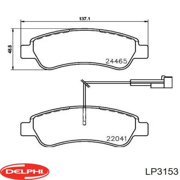 Купити LP3153 Delphi Задні колодки