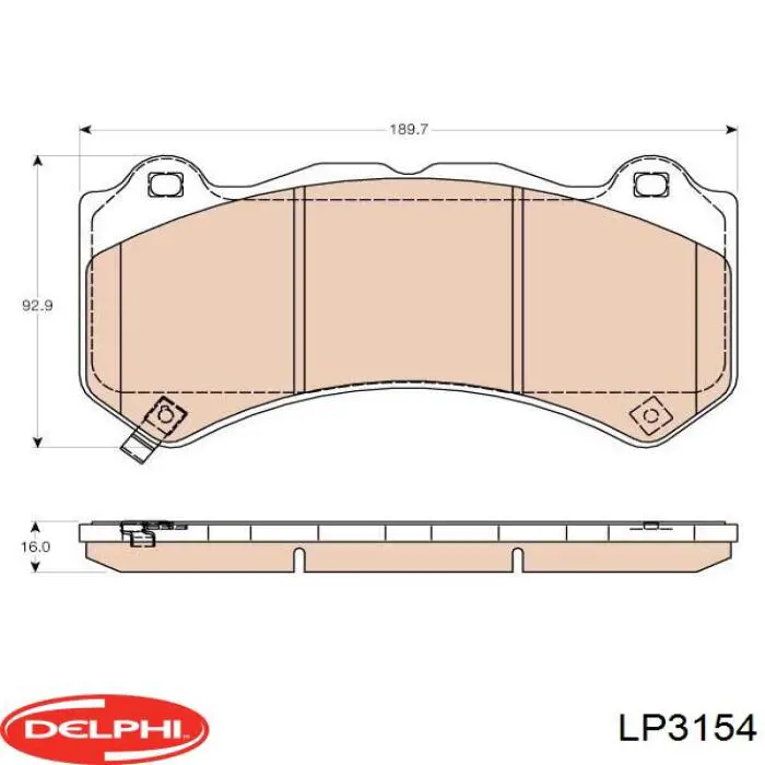 Купити LP3154 Delphi Колодки гальмівні передні, дискові