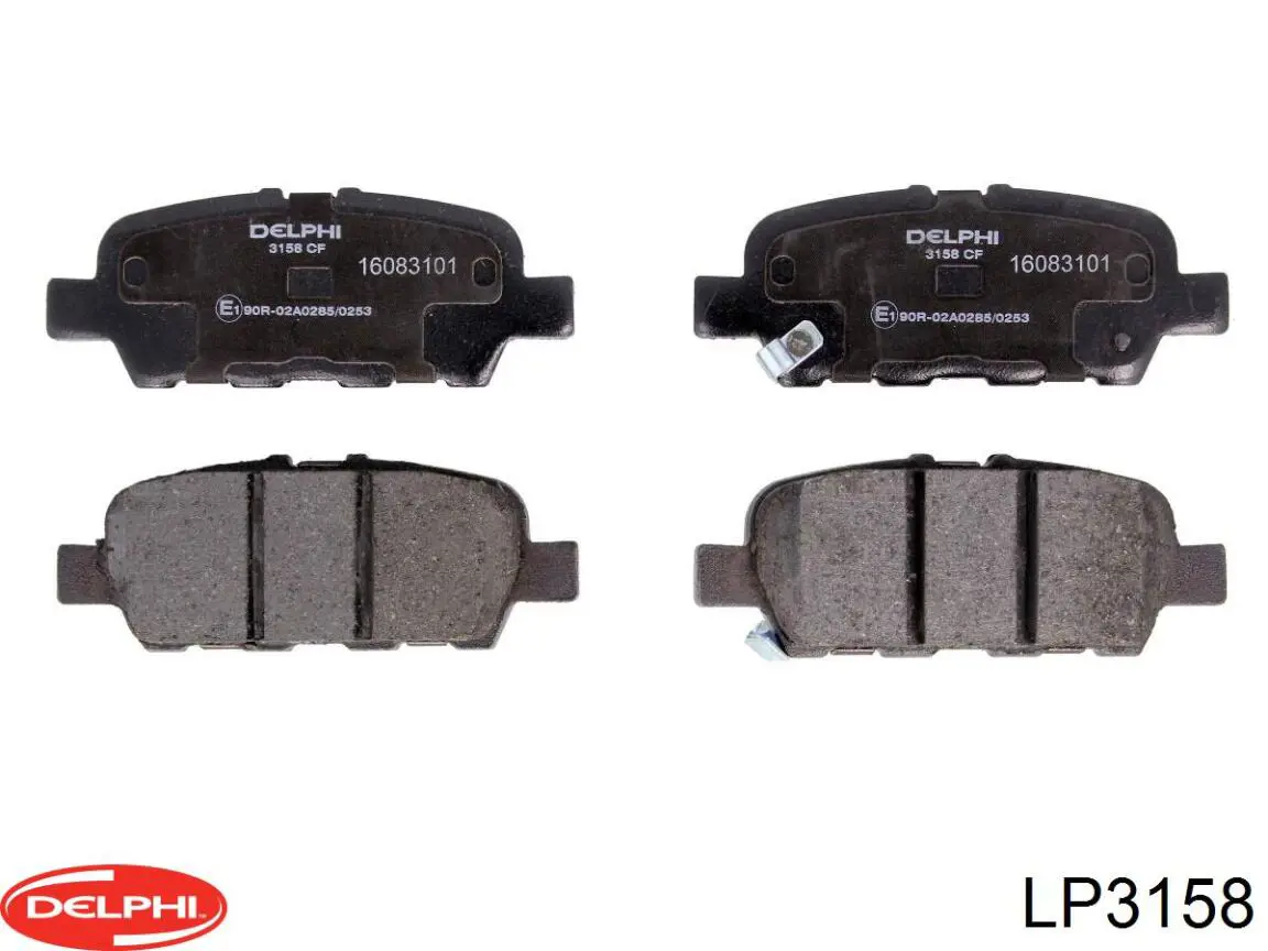 Задні гальмівні колодки Delphi LP3158 ціна, від 21.09 USD