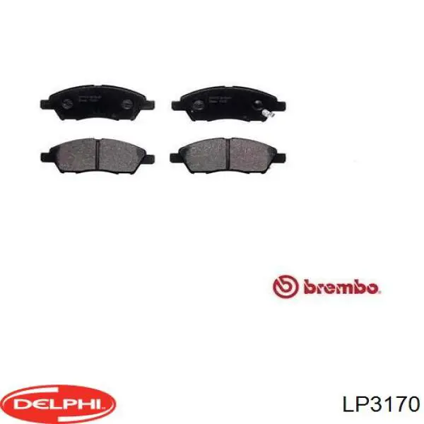 Купити LP3170 Delphi Колодки гальмівні передні, дискові