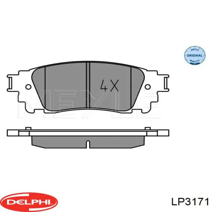Купити LP3171 Delphi Задні колодки