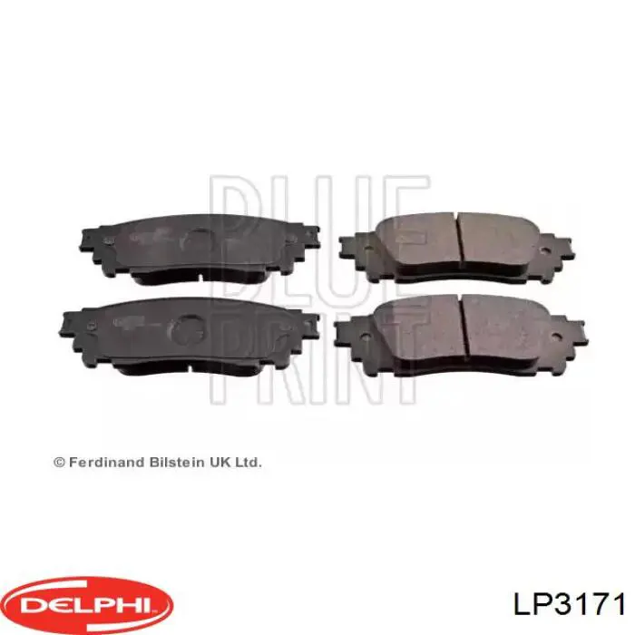 LP3171 Delphi Колодки гальмівні задні, дискові