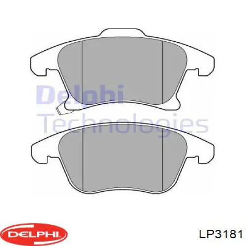 Купити LP3181 Delphi Колодки гальмівні передні, дискові