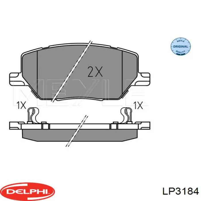 LP3184 Delphi колодки гальмівні передні, дискові
