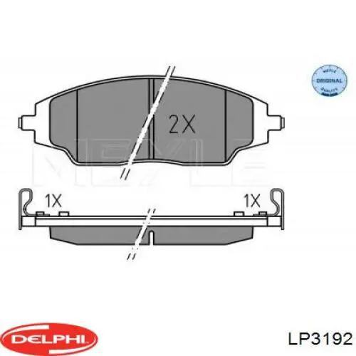 Передні тормозні колодки LP3192 Delphi