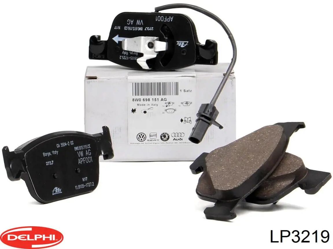 Гальмівні колодки Delphi LP3219 ціна, від 44.46 USD