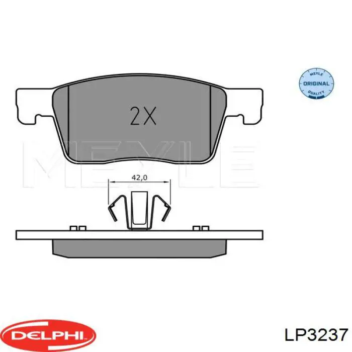 LP3237 Delphi Передні гальмівні колодки