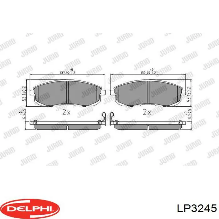 Тормозні колодки Delphi LP3245