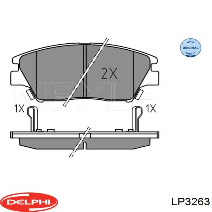 LP3263 Delphi Передні гальмівні колодки