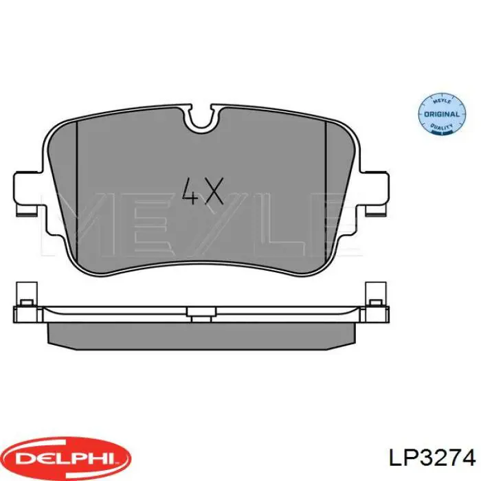 Задні гальмівні колодки LP3274 Delphi