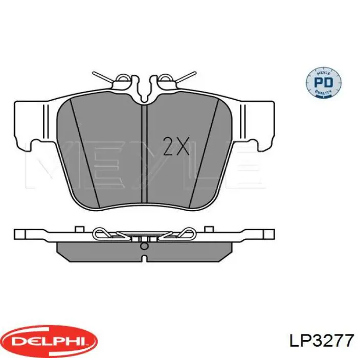 Задні гальмівні колодки Delphi LP3277 ціна, від 31.17 USD