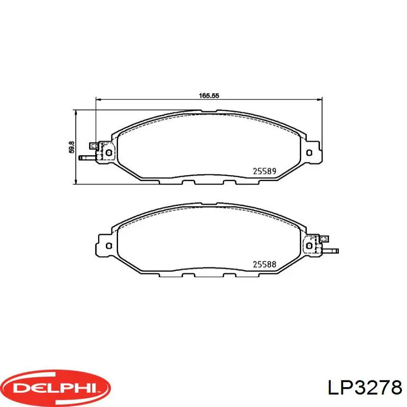 Гальмівні колодки Delphi LP3278 ціна, від 64.24 USD