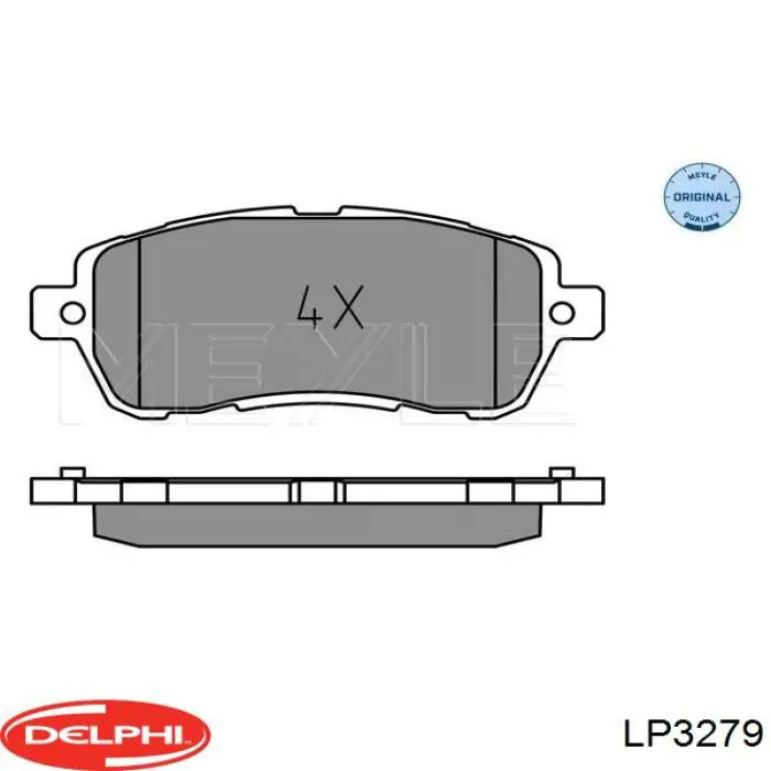 Колодки гальмівні передні, дискові LP3279 Delphi