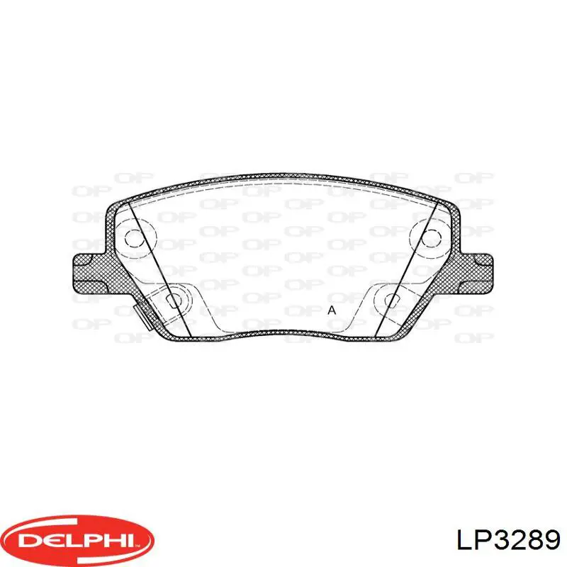 Передні тормозні колодки LP3289 Delphi