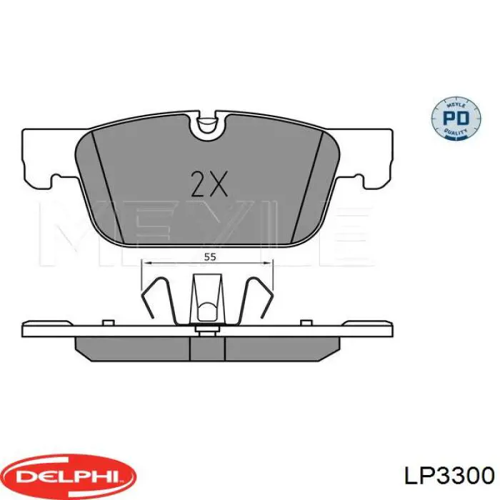 LP3300 Delphi Передні гальмівні колодки