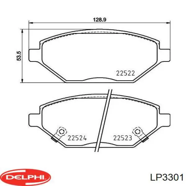 Гальмівні колодки Delphi LP3301 ціна, від 21.49 USD