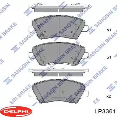 Гальмівні колодки Delphi LP3361 ціна, від 29.77 USD