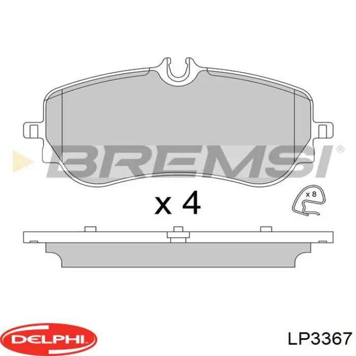 Задні дискові колодки Delphi LP3367