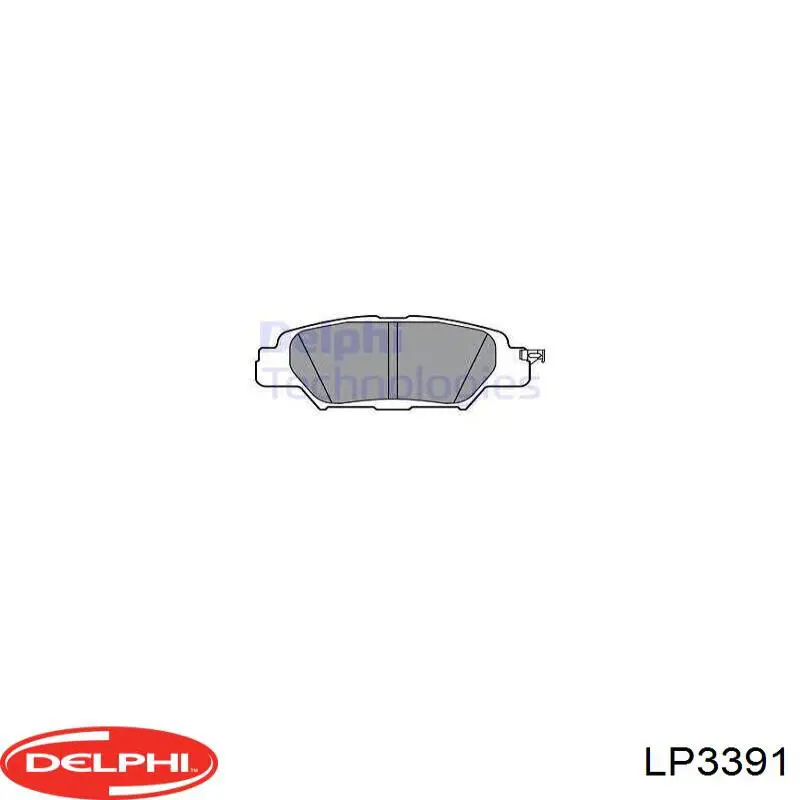 LP3391 Delphi колодки гальмові задні, дискові