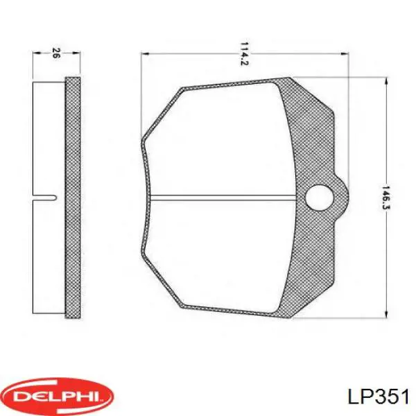 Купити LP351 Delphi Колодки гальмівні передні, дискові