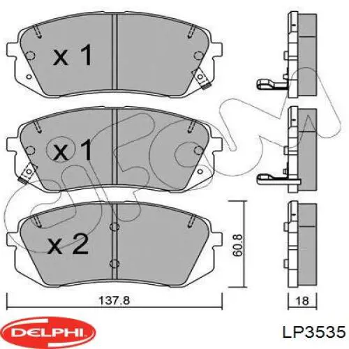 Тормозні колодки Delphi LP3535