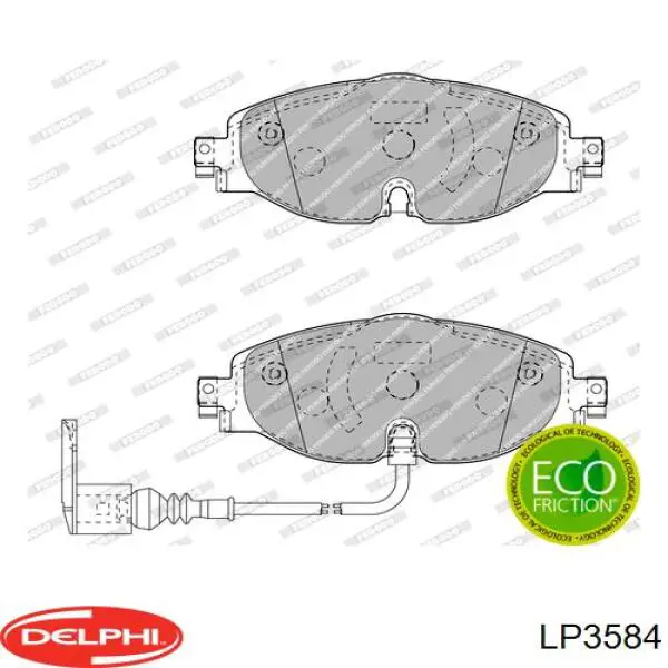 Передні тормозні колодки LP3584 Delphi