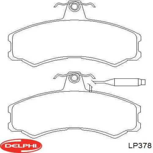 Гальмівні колодки Delphi LP378 ціна, від 21.20 USD