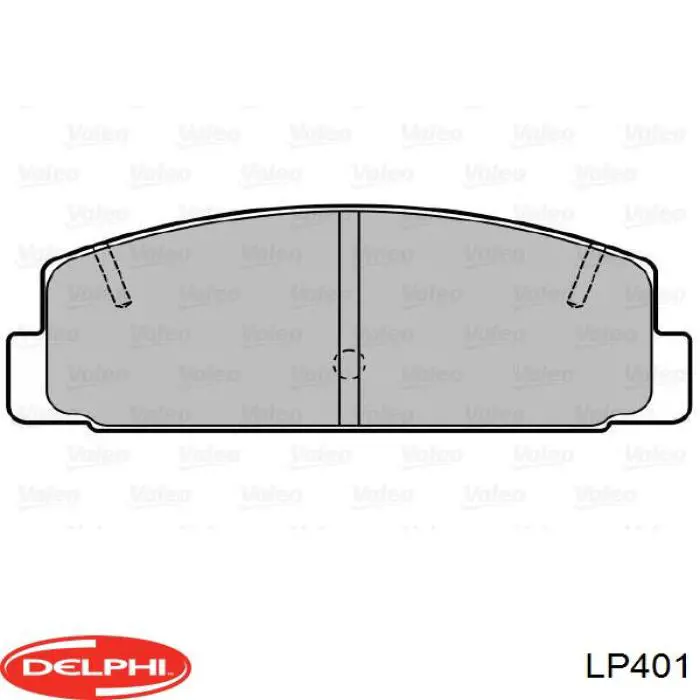 LP401 Delphi колодки гальмові задні, дискові