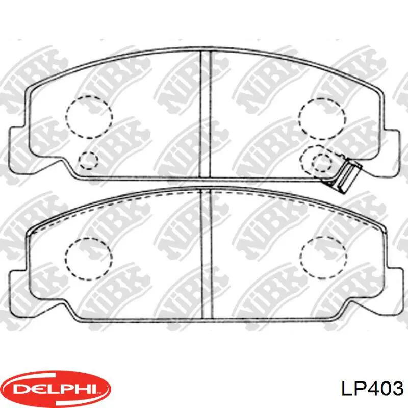 Передні тормозні колодки LP403 Delphi