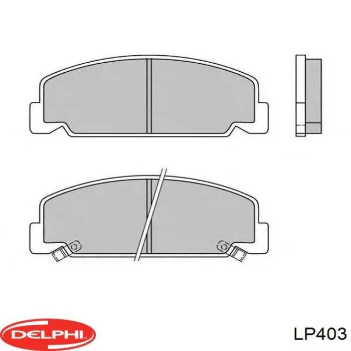 Купити LP403 Delphi Колодки гальмівні передні, дискові