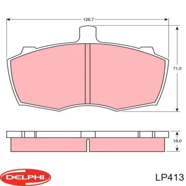 Колодки гальмівні передні, дискові LP413 Delphi