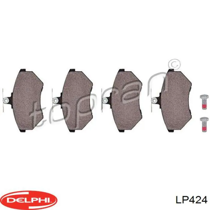 Купити LP424 Delphi Колодки гальмівні передні, дискові