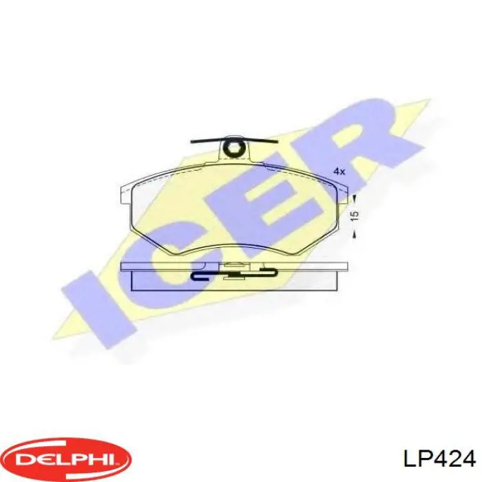 Передні тормозні колодки LP424 Delphi