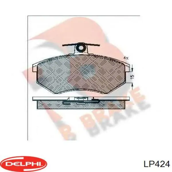 Гальмівні колодки Delphi LP424 ціна, від 15.67 USD