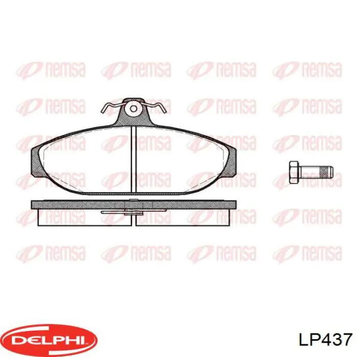 LP437 Delphi колодки гальмівні передні, дискові
