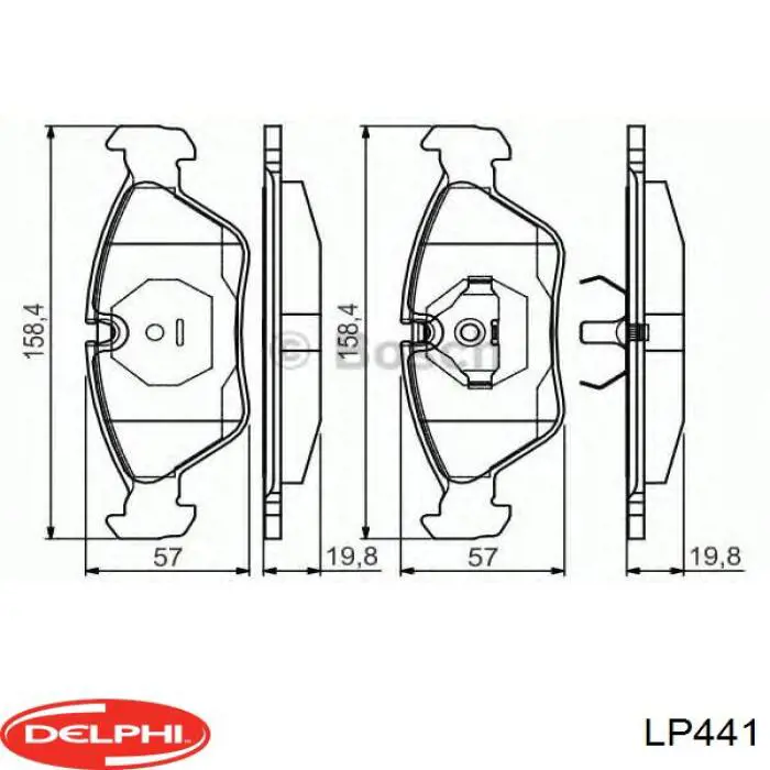 LP441 Delphi колодки гальмівні передні, дискові