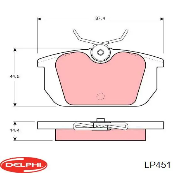 Купити LP451 Delphi Задні колодки