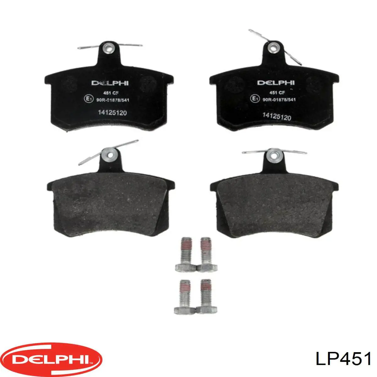 LP451 Delphi колодки гальмові задні, дискові