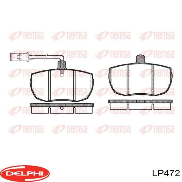 LP472 Delphi колодки гальмівні передні, дискові