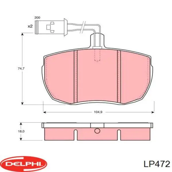 Гальмівні колодки Delphi LP472 ціна, від 19.64 USD