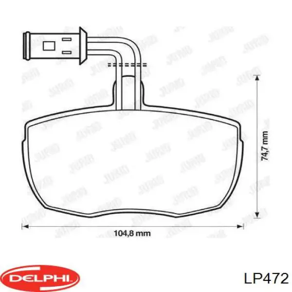 Купити LP472 Delphi Колодки гальмівні передні, дискові