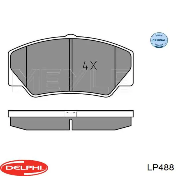 LP488 Delphi Передні гальмівні колодки