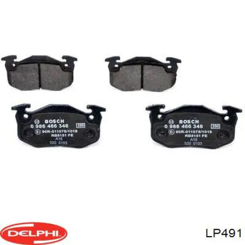 Гальмівні колодки Delphi LP491 ціна, від 13.84 USD