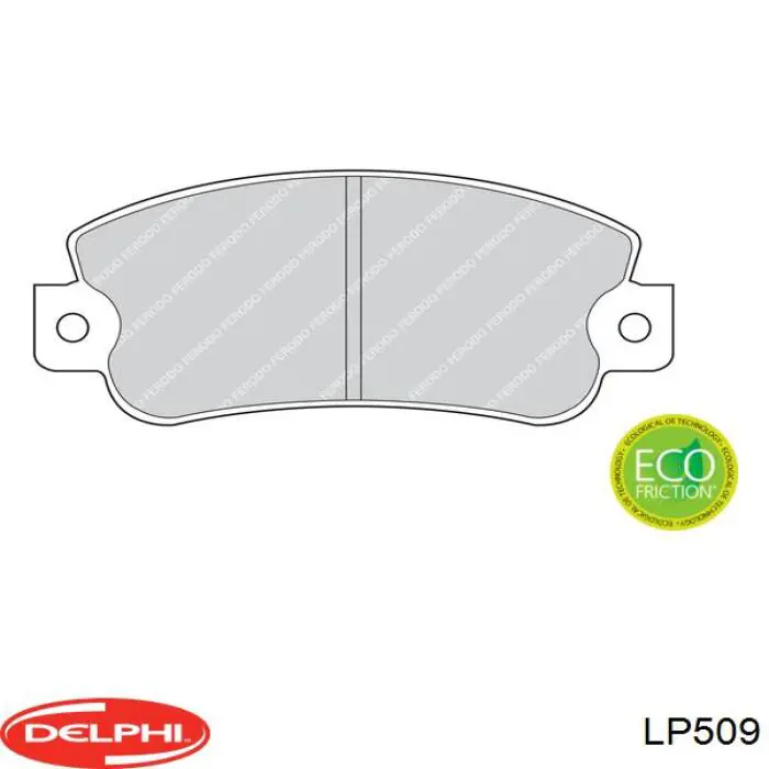 Передні тормозні колодки LP509 Delphi