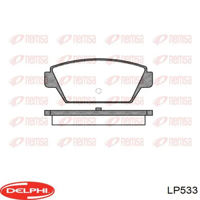 Колодки гальмові задні, дискові LP533 Delphi